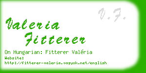 valeria fitterer business card